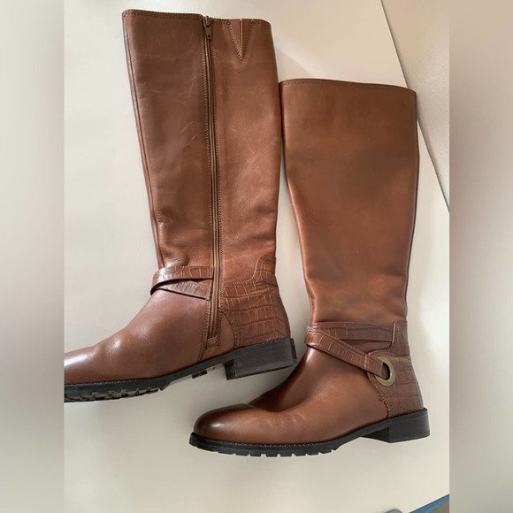 Antonio Melani leather boots brown tall riding 8.5.   💥🅕🅛🅐🅢🅗 🅢🅐🅛🅔💥 - Picture 16 of 16